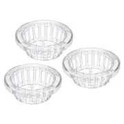 3Pcs 6 Inch Garden Plastic Mesh Cup Round Slotted Net Pot Basket Clear