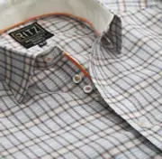 100% Hemp Shirt Yard Dyed Checked Shirt for men