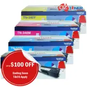 Genuine Brother TN340BK+TN340C+TN340M+TN340Y->HL-4570CDW HL-4150CDN MFC-9970CDW