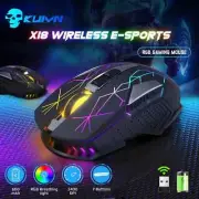 Wireless Gaming Mouse X18, RGB Lights, Adjustable DPI, 7 Button, Silent Click