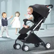 AU EXPRESS Foldable Baby Stroller Toddler Pram Newborn Lightweight Black