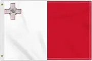 2×3 FT Malta Flag, 60×90 CM Medium 100D Maltese Outdoor Banner,Tiny Doube Side Printing Decor For Patio Garden With Brass Gromment