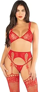 [Leg Avenue] Womens Lace Bra Top with Dual Strap Detail