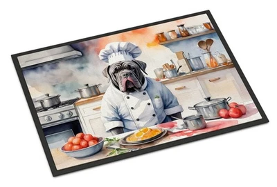 NEW Neapolitan Mastiff The Chef Doormat Front Door Mat Indoor Outdoor Rugs for