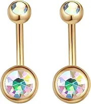 [Decentraland] 2PCS Pink Sphere 1.2mm(16G) Navel Belly Studs Eyebrow Studs Lip Studs Ear Bone Nails Body Piercing Titanium Steel Surgical Steel Stainless Steel 10mm