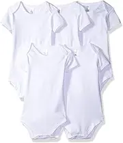 [Spasilk] Unisex-Baby Newborn 3-Pack Short Sleeve Lap Shoulder Bodysuit, White