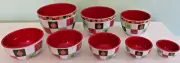 NWOT Christmas 5pc Melamine Nesting Measuring Bowls 2C to 1/8 C + 3 Mixing Bowls