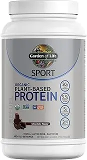 Garden Of Life Sport Organic Plant-Based Protein - BCAA Amino Acid Protein Powder, Chocolate 29.6oz (1lb 14oz / 840g) Powder