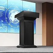 Wooden Acrylic Lectern Podium Stand with Spacious Drawer - Ideal for Churches, Offices, Hotels, Schools, Seminars, Weddings, and Classrooms
