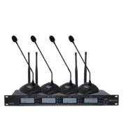 U-84 Professional Wireless Microphone System Cordless System + 4 Gooseneck Mics