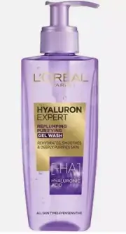 L'Oreal Paris Face & Neck Hyaluron Expert Replumping Gel Wash 200ml