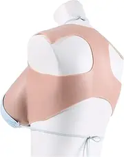 [WHG] Silicone Breast Forms Fake Breast with Solid Silicone Filler Breastplate for Crossdresser Prosthetic Transgender Cosplay