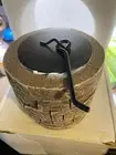 GUZON Tabletop Fire Pit Small With Extinguisher Light Brown