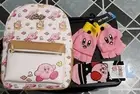 Valentine's Kirby Waddle Dee Floral All Over Print Mini Backpack, Kirby Gloves