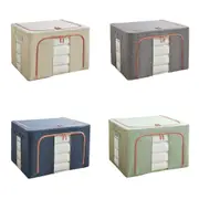 Foldable Storage Box Crushed Steel Frame Clothes Quilt Toys Organizer
