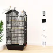 Bird Cage, 3 Perches Small and Medium-Sized, Aviary Parrot Budgie Finch Canary W