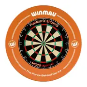 Formula Sports Micro Band 3 Dart Board And Winmau Printed Orange Dartboard Surround Set