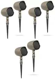 (6) JBL GSF3-TN 3" Landscape Ground Stake or Wall Mount 70v Commercial Speaker