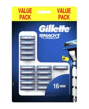 Gillette Mach3 Turbo Razor Blades Refill 16 Pack