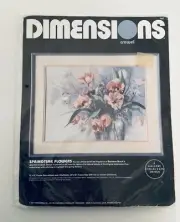 Springtime Flowers Barbara Mock Design Dimensions Crewel Gallery Collection 1337