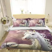 3D Beautiful Unicorn 061 Bedding Set Pillowcases Quilt Duvet Cover Set Queen King