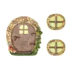 Glowing Fairy Door and for Miniature Resin Statue Gnomes Trees Ornam