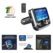 1.4Inch LED Screen Bluetooth FM Transmitter for Car Remote Control Switch Wir...