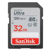 SanDisk Ultra SDHC 32GB 120MB/s R Class 10 UHS-I Memory Card