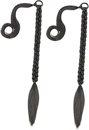 Beatifufu 2Pcs Braided Ponytail Extension Wig Synthetic Hair for Daily Use Parties Cosplay Weddings Easy to Wear Long for Custom Styling Realistic Look