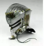 Medieval Jousting Knight Armor Set Polished Helmet and Clothing for Halloween