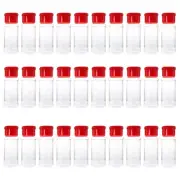 30 Pcs Salt and Pepper Shakers Spice Bottles Plastic Cocoa Powder Container