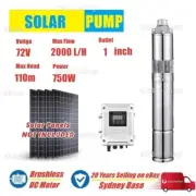 3” 750W 72V DC Bore Hole Deep Well Solar Water Pump MPPT Control Box