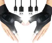 Rechargeable LED Flashlight Gloves, Unique Fishing Auto Repair Tools Christmas B
