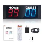 LED Portable Digital Scoreboard, Tabletop Electronic Scoreboard with Remote, ...