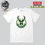 T 恤 MILWAUKEE BUCKS 標誌 T 恤 NBA 籃球 SPORT GILAN