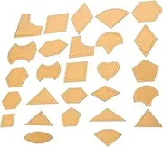 ERINGOGO 27 Sets Quilting Templates Patchwork Molds for DIY Crafting Lightweight Quilting Supplies for Beginners and Tailors Easy to Use and Carry