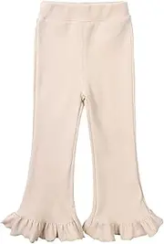 [Dinglong] Baby Pants,High Waisted Bell Bottoms with Soft Stretchy,Infant Solid Pants and Casual Leggings for Dance
