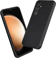 [Foluu] Designed for Samsung Galaxy S23 FE Case, Silicone Shockproof Phone Case with [Soft Anti-Scratch Microfiber Lining] for Samsung Galaxy S23 FE 5G 2023 (Black)