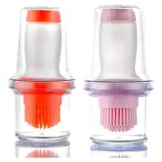 2 Pack Oil Bottle with Silicone Brush,Portable Grill Oil Bottle Brush,Oil7767