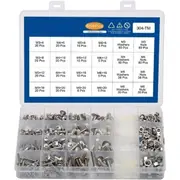 654 Piece Stainless Steel M3 M4 M5 M6 Phillips Mushroom Head Screw Nut Bolt Washer Assortment Kit