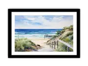 Beach Path Artwork Canvas Painting Print