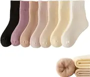 [KEYULI] Chicshouse socks 7Pairs Chicshouse Winter Thermal Socks Snugly Velvet Winter Thermal Snow Socks Plush Thermal Socks
