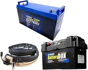 Adventure Kings 138Ah AGM Deep Cycle Battery + Maxi Battery Box LED Strip Light