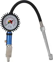 Inflator Gun Tire Inflator Gauge Pump Gun 12 Self Clamping Tire Inflator with Air Pressure Gauge and Quick Air Connector
