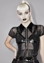 [Widow] Midnight Pleasure Reaper Bondage Bra Harness