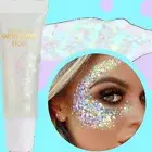 Body Glitter Gel Face Glitter Body Gel Sequins Shimmer Liquid Eyeshadow White