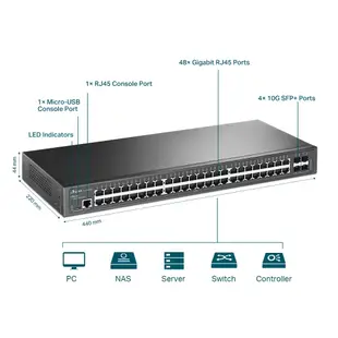 公司貨~TP-LINK TL-SG3452X 48埠 Gigabit L2+ 管理型交換器 網路交換器 10GE *4