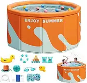 Household Foldable Pool | Portable Folding Swimming Pool - Portable Swimming Pool for Outdoor, Indoor, Backyard, Garden, Balcony, Beach