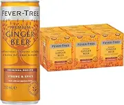 Fever-Tree Ginger Beer, Sparkling Soda Soft Drink Mixer, Natural Ingredients & Flavours, 250mL (Pack of 24 Cans)