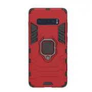 2 Pcs PC + TPU Shockproof Protective Case for Samsung Galaxy S10 Plus, with Magnetic Ring Holder(Red)